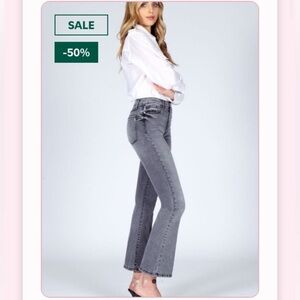 Zara Gray Flare & Wide Leg Jeans